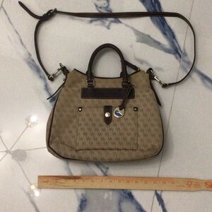 Dooney & Bourke Tan and Brown Crossbody Bag